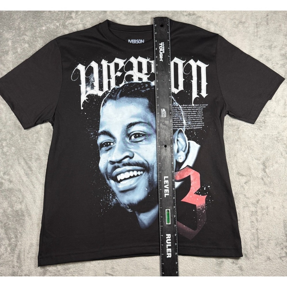Allen Iverson Icon Graphic Short Sleeve T-Shirt Black Mens Size Medium RN115665 - Picture 4 of 10